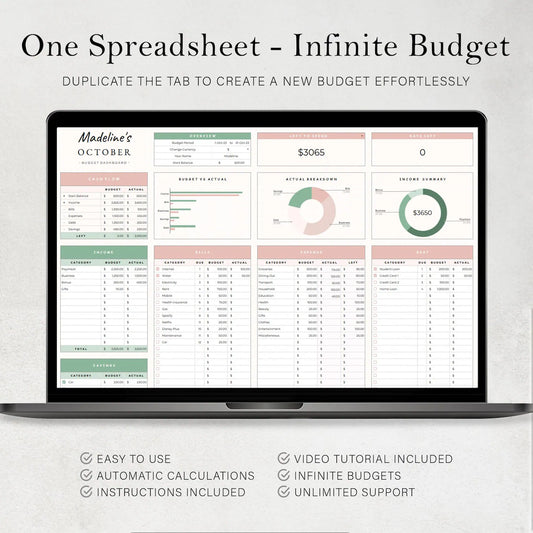 Household Monthly Budget Planner